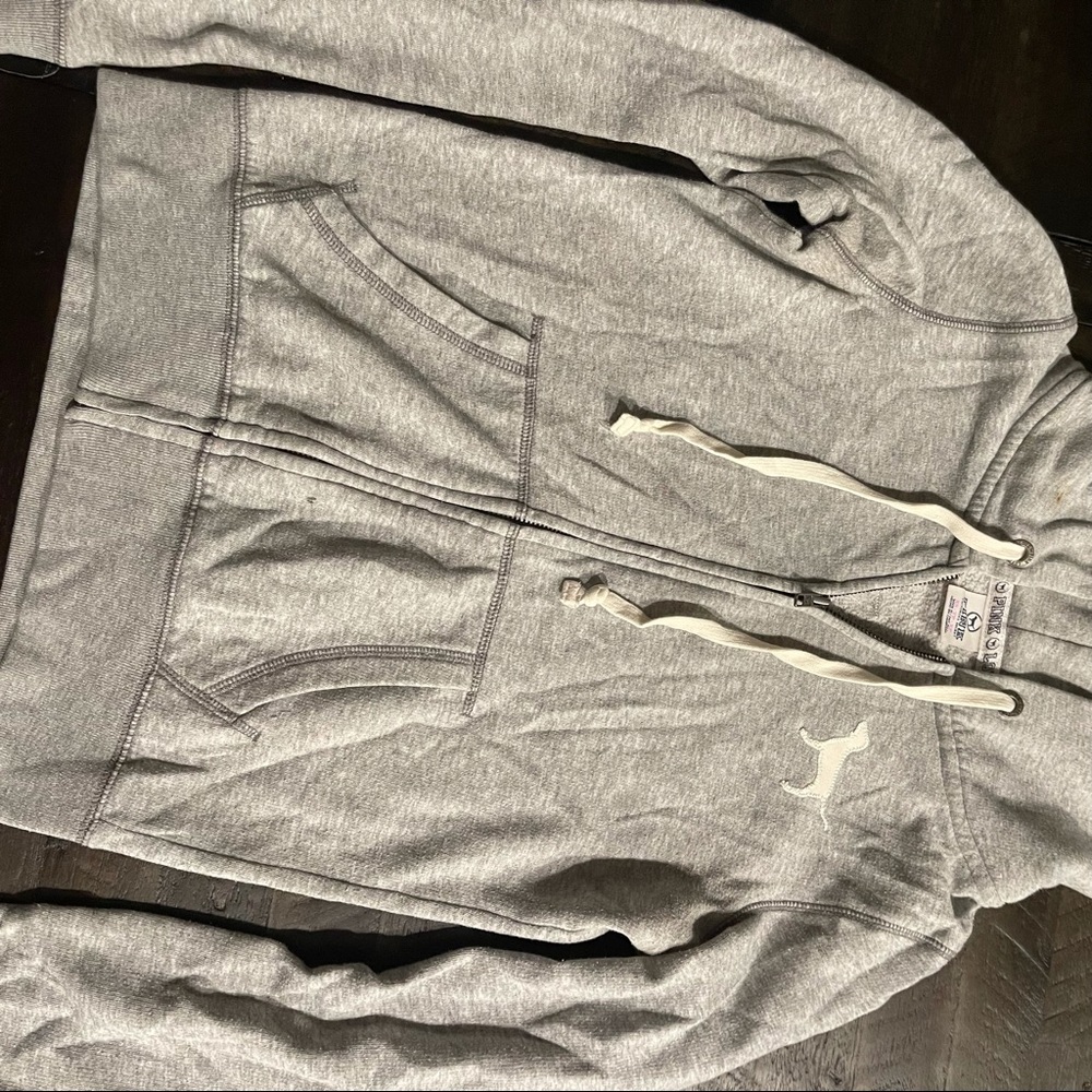 Grey PINK brand hoodie - Picture 2 of 7
